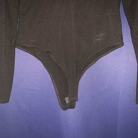 Love Tree Black Long Sleeve Bodysuit Size Large - Picture 3 of 4